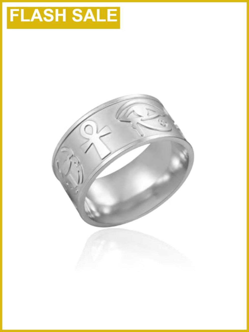 Egyptian Eye of Horus Stainless Steel Ring Band